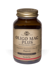 Integratore Magnesio Oligo Mag Plus per stress e stanchezza 100 tavolette - SOLGAR